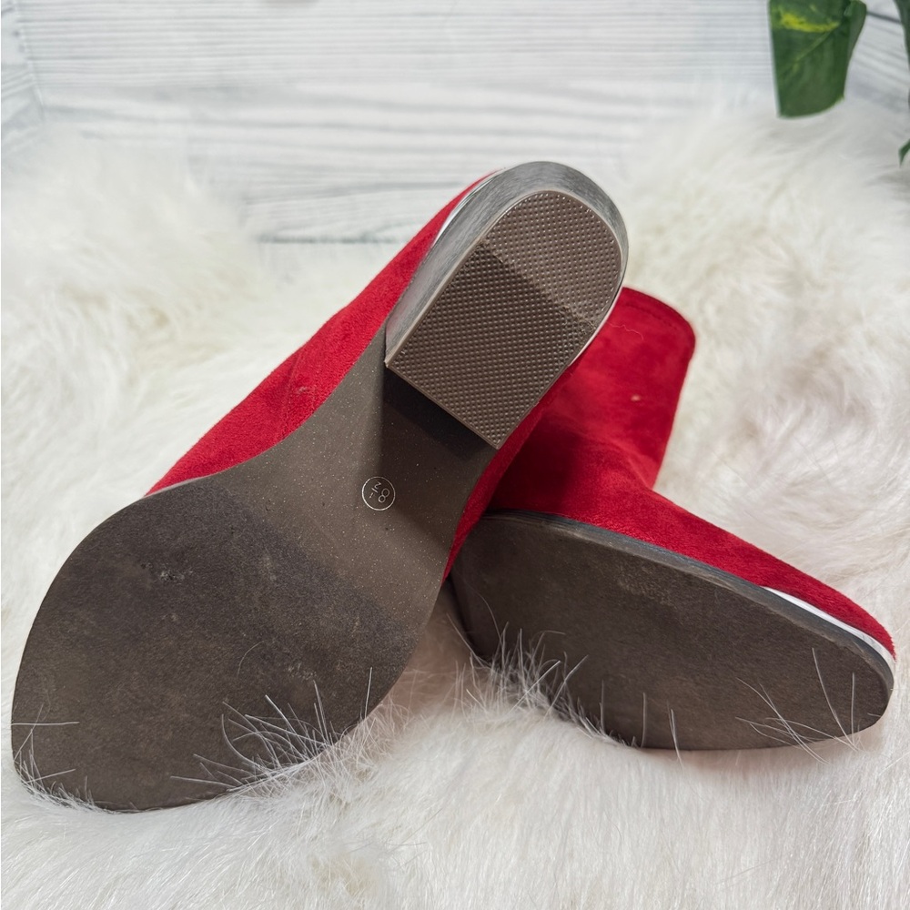 Journee collection Issla red booties 8.5 nwt - Picture 5 of 8